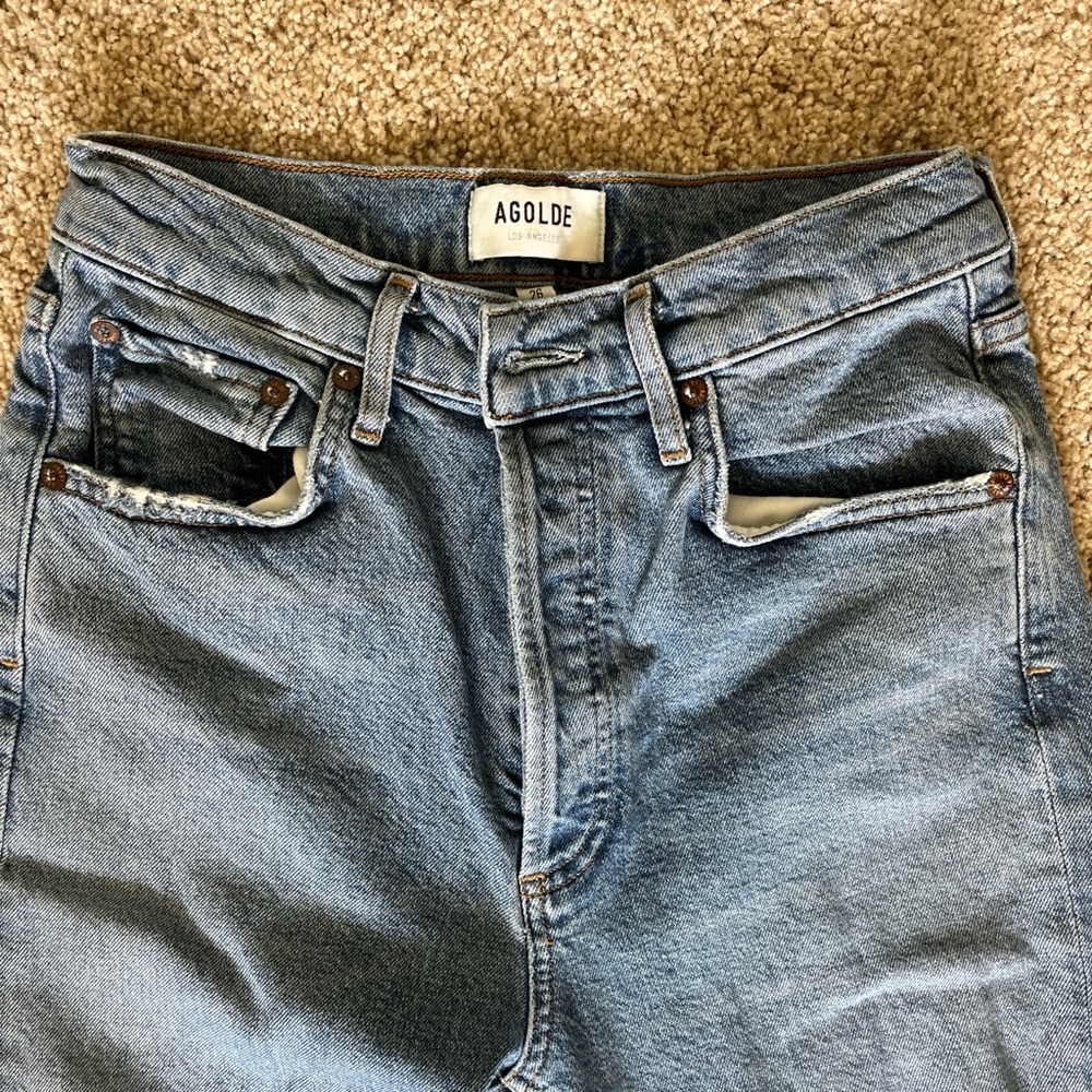 Agolde jeans with rips in the knees
